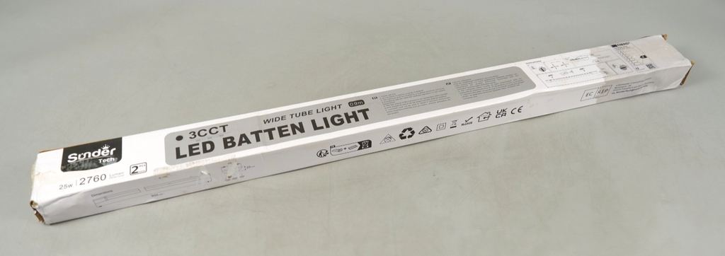 LED Batten Lights 3FT 25w 2760lm Fluorescent Light Tubes 2x 3000K/4000K/6500K