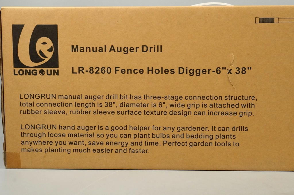 6" Manual Auger Drill Garden Planting Fence Post Earth 15cm Soil Digger Non-Slip