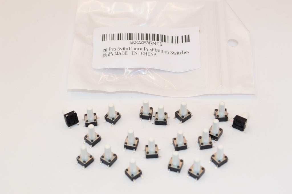 Micro Switch 6x6x11mm PCB Momentary Tactile Tact Mini Push Button DIP 4pin 20pcs