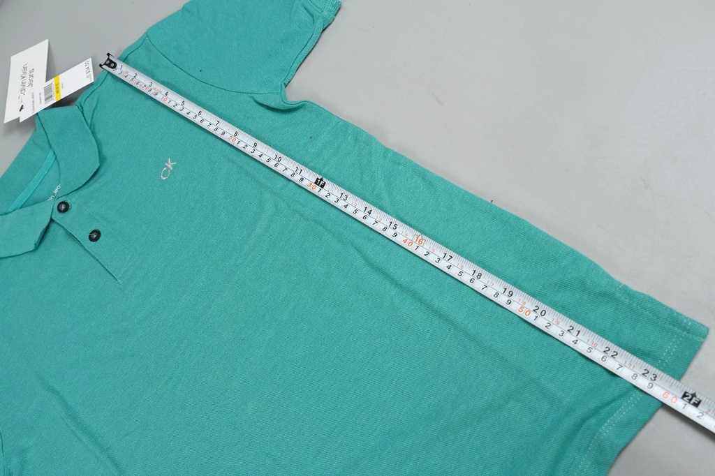 Calvin Klein Kids Polo T-Shirt Turquoise Size: Kids M (10-12yo) Short Sleeve