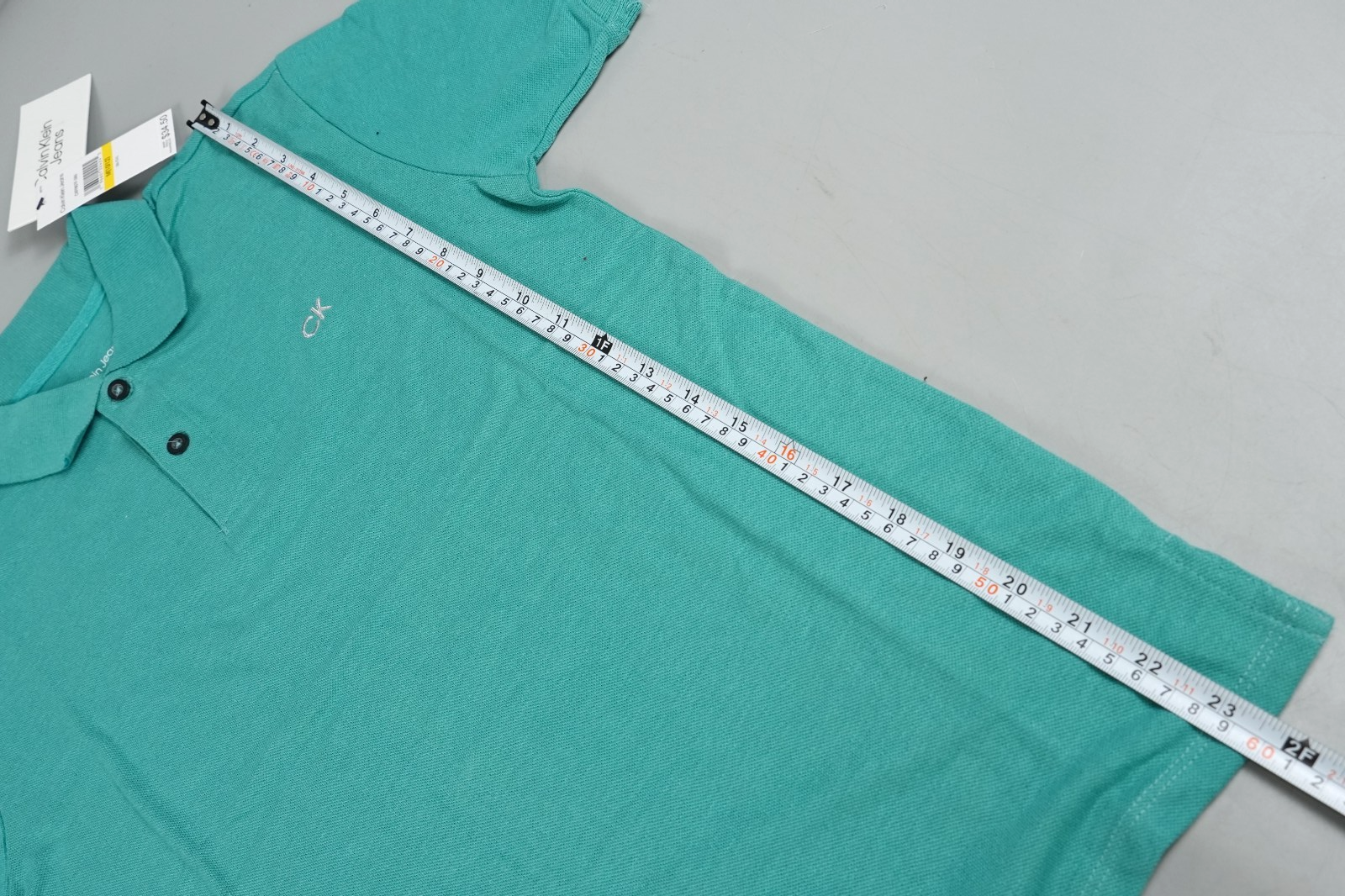 Calvin Klein Kids Polo T-Shirt Turquoise Size: Kids M (10-12yo) Short Sleeve