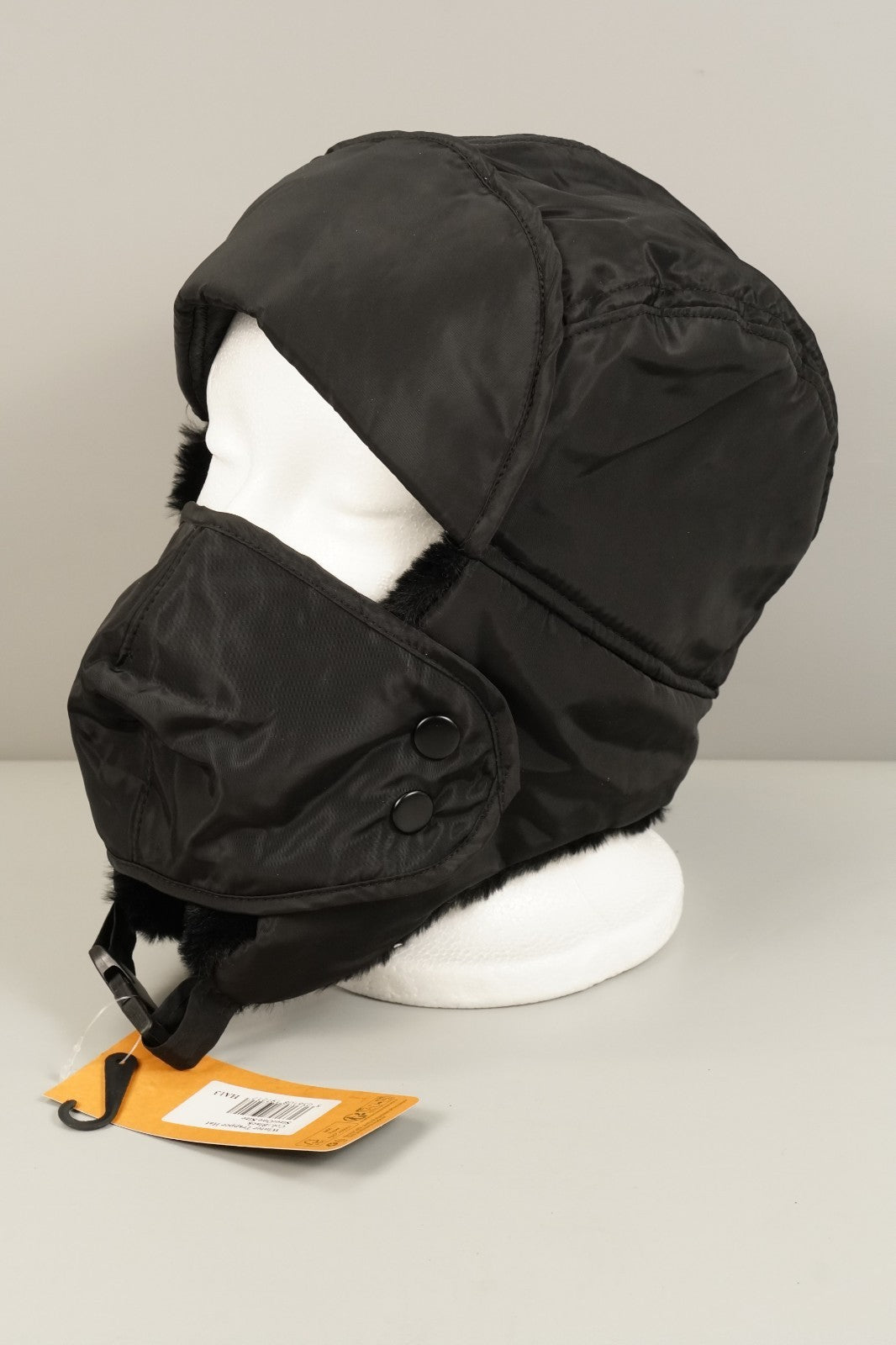 Portwest Winter Trapper Hat Faux Fur Lined with Detachable Chin & Mouth Guard