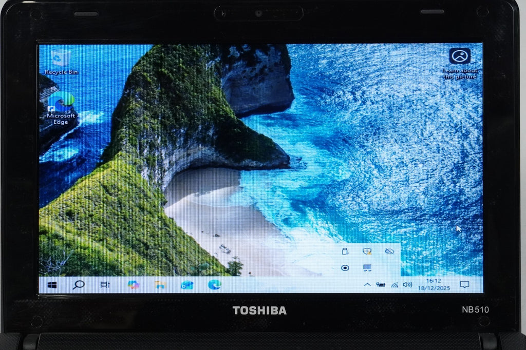 Toshiba NB510, Atom N2600 1.60GHz, 2GB Ram, 64GB SSD, Windows 10, NO CHARGER