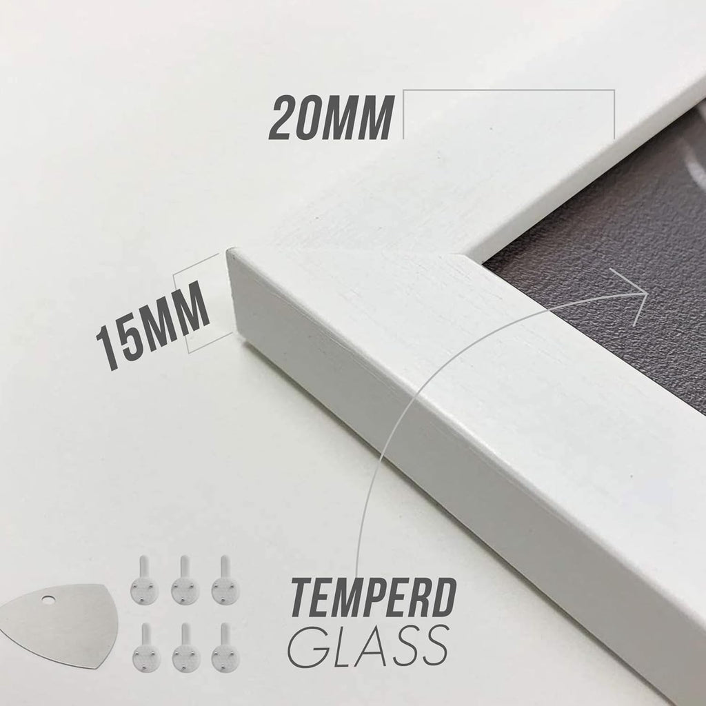 A4 White Photo Frames 4 pack Picture Certificate Frame w Mount for A5 Photos