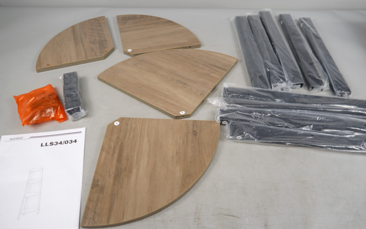 Ladder Shelf 4-Tier Corner Bookcase Corner Shelf Industrial 4 Shelves