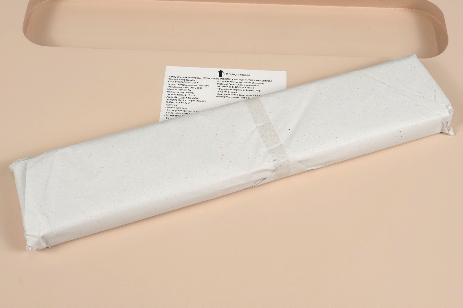 Yumemi Asymmetric Wall Mirror - 90 x 45cm by Felix Conran Habitat 60 Mirror