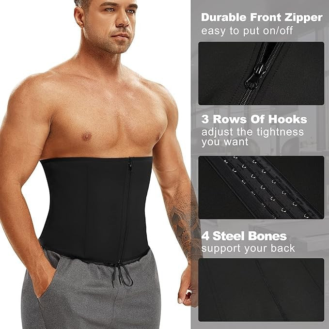 3XL Men Corset Workout Waist Trainer Trimmer Tummy Control Wrap Belly Band