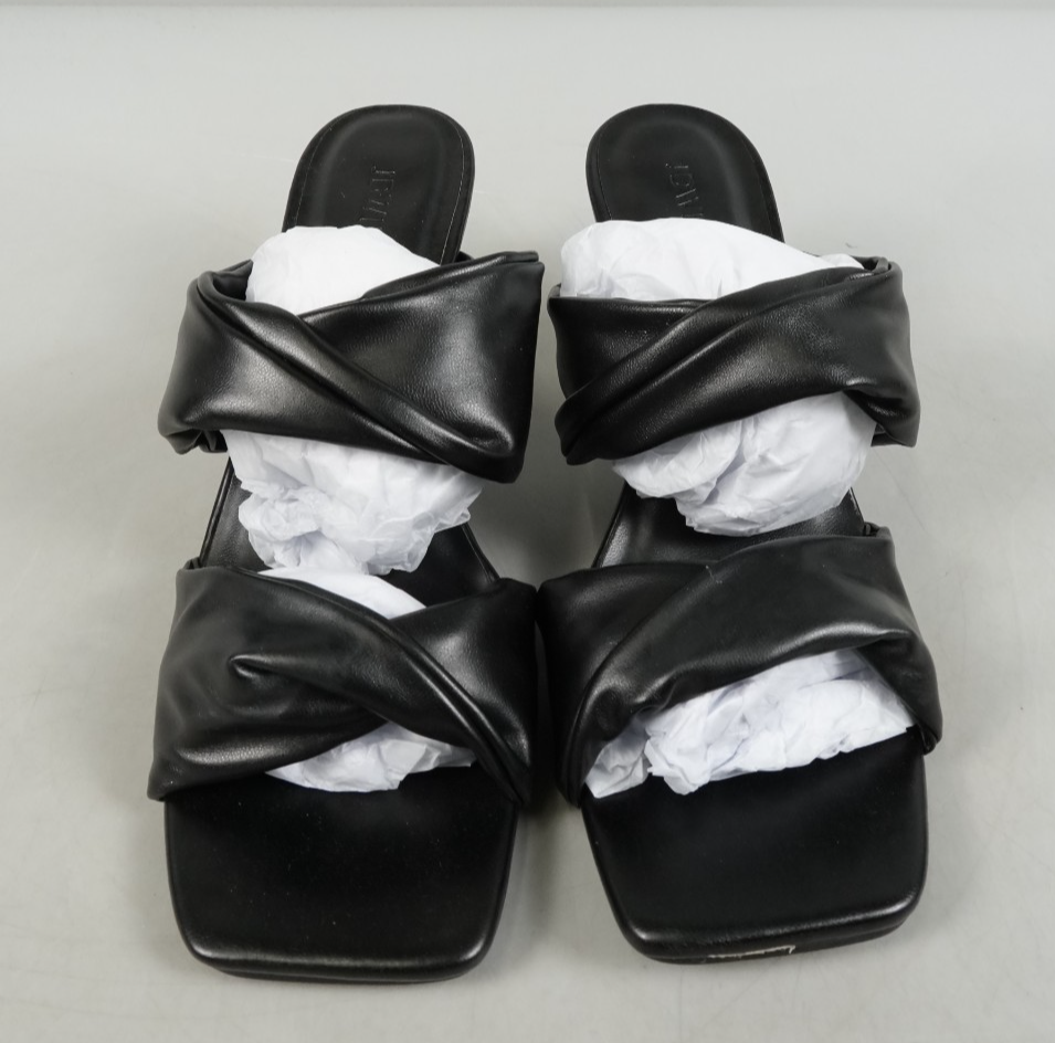 UK 6 Black Two Bar Mule Heels Wide Fit (E) JD Williams Slip-On Heels EU 39