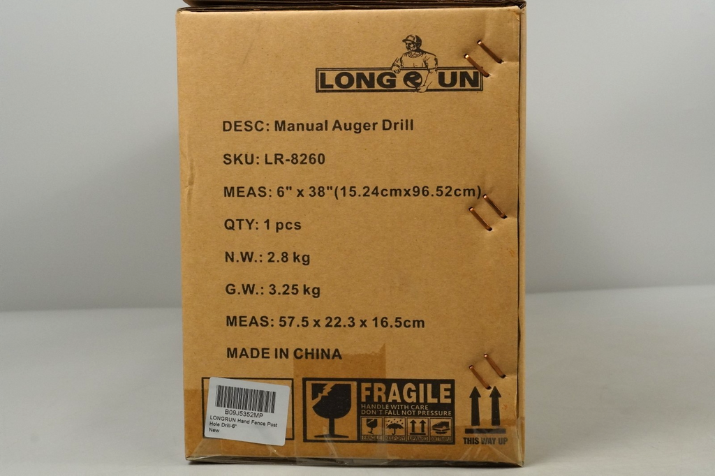 6" Manual Auger Drill Garden Planting Fence Post Earth 15cm Soil Digger Non-Slip