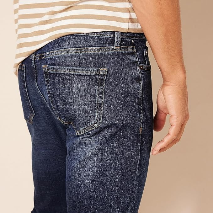 42W30L Men's Slim-Fit Jeans - Dark Blue Vintage - Amazon Essentials