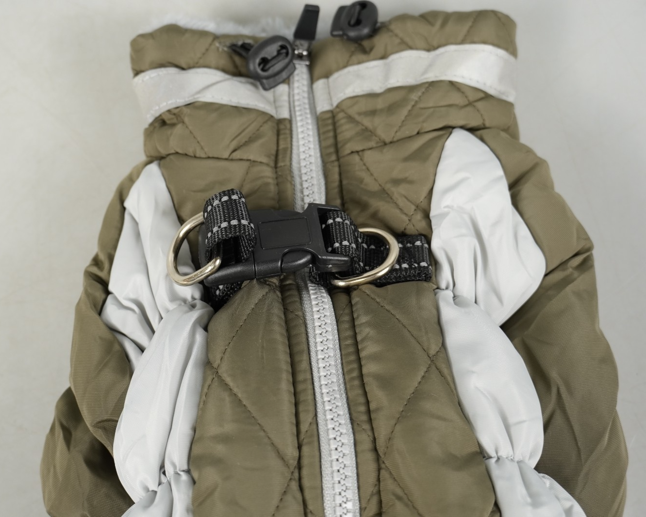 Dog Coat with Harness Warm Dog Windproof Winter Puffer Coat Fleece Small Dogs