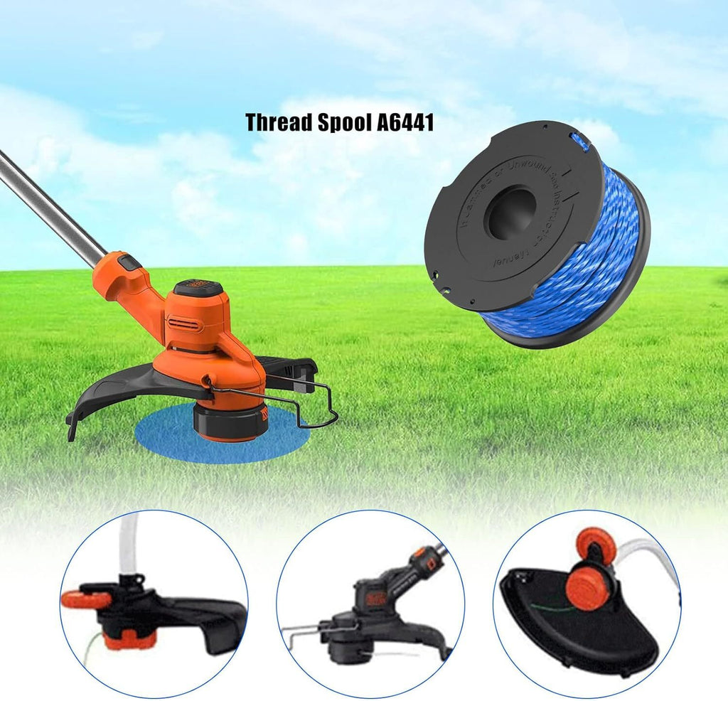 A6441 String Trimmer Spool Line 1.65mm 40 Feet for Black & Decker Grass Trimmer