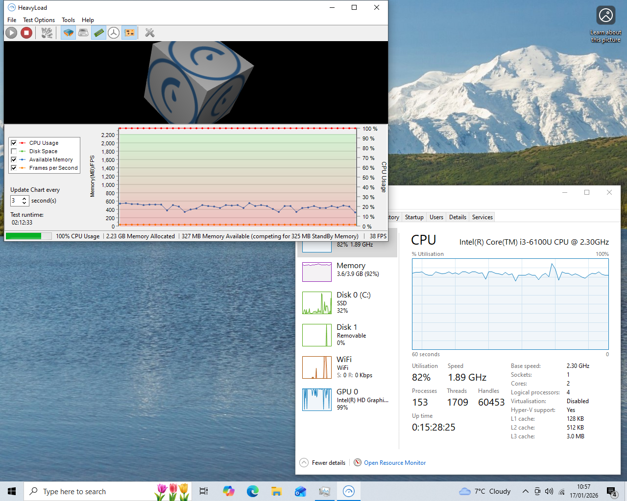 MiniPC HP 260 G2 Core i3 6100u 4x2.3GHz, 4GB Ram, 128GB SSD, Win 10 Home 2