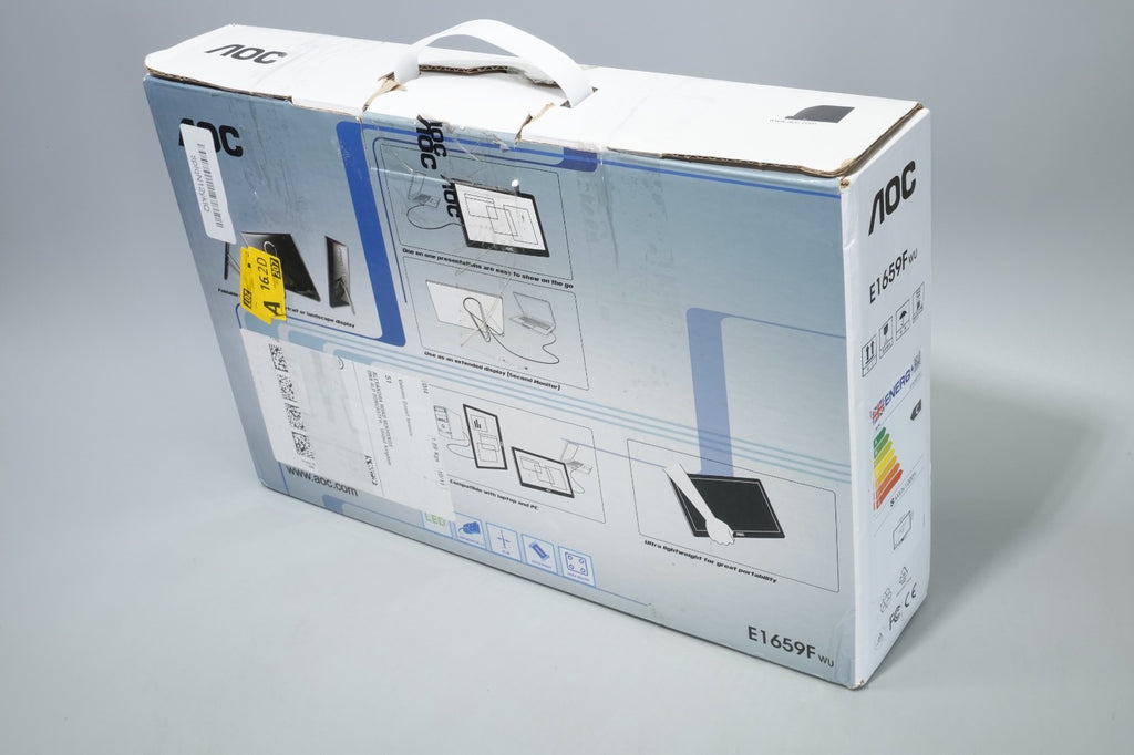 AOC Portable Monitor E1659FWU 15.6” USB 3.0 LED (156LM00005) USED w Carry Case