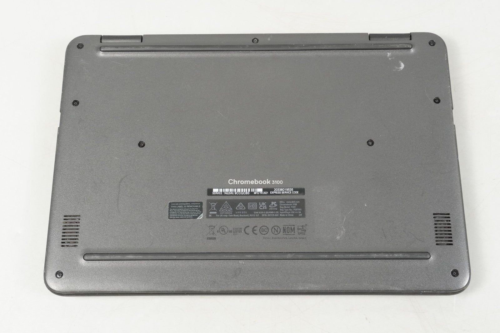 FAULTY DELL Chromebook 3100 P29T Cracked Screen No Battery