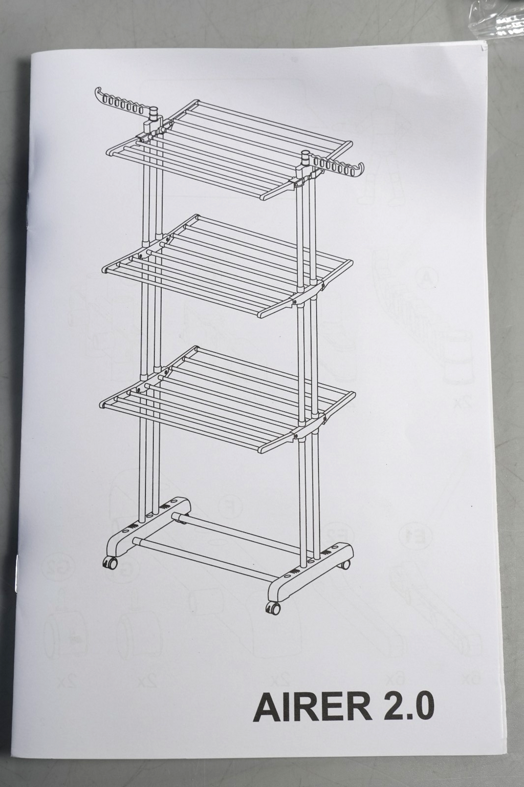 Adjustable Rolling Laundry Hanger, Foldable Wings Large Steel Garment Dryer 3 ti