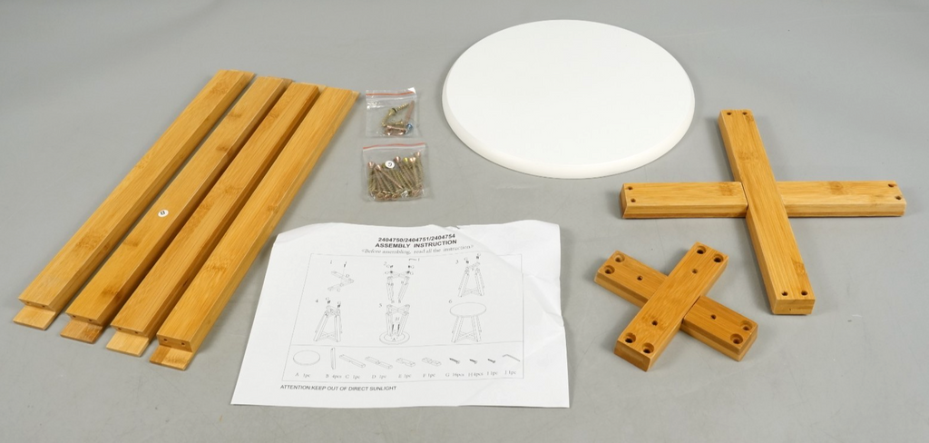 Bamboo Kitchen Stool Wooden Bar Stool Round Kitchen Viborg