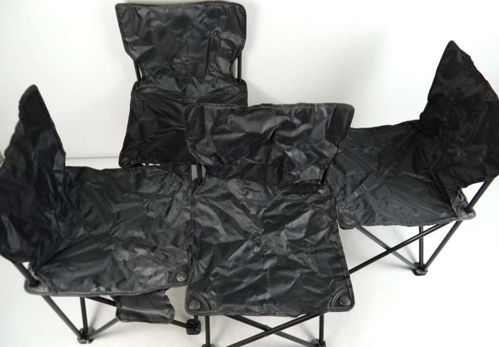 Camping Set Table and Chairs Portable Folding Dining, 4 Chairs 1 Table Black