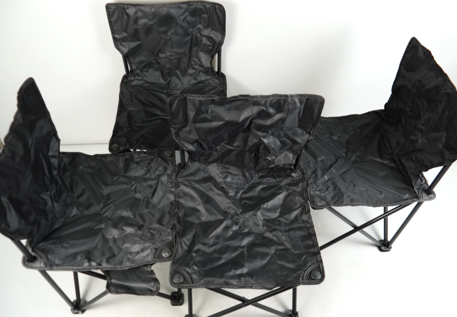 Camping Set Table and Chairs Portable Folding Dining, 4 Chairs 1 Table Black
