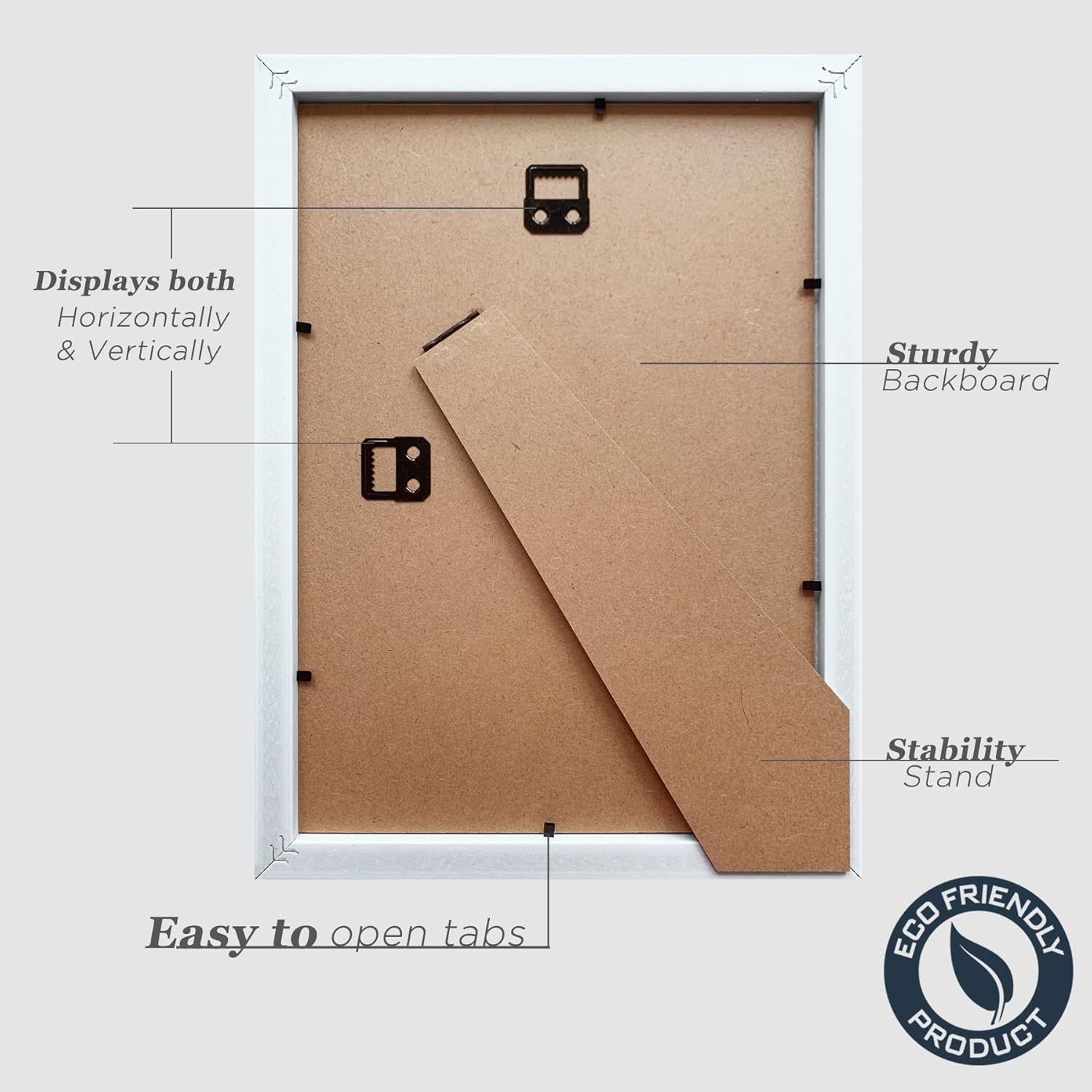 A4 White Photo Frames 4 pack Picture Certificate Frame w Mount for A5 Photos