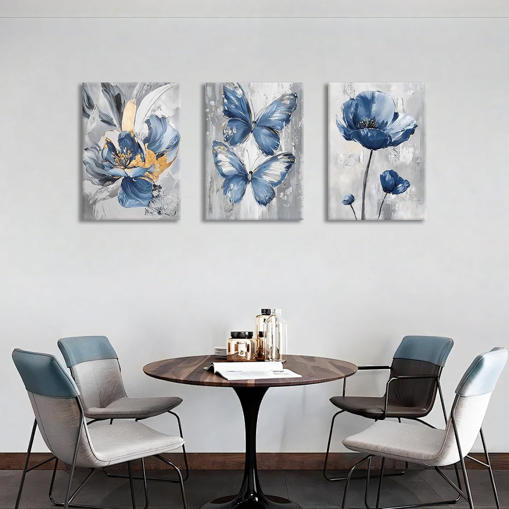 3pcs Canvas Art Prints with Frame 40x60cm Wall Decor Ready to Hang Set of 3