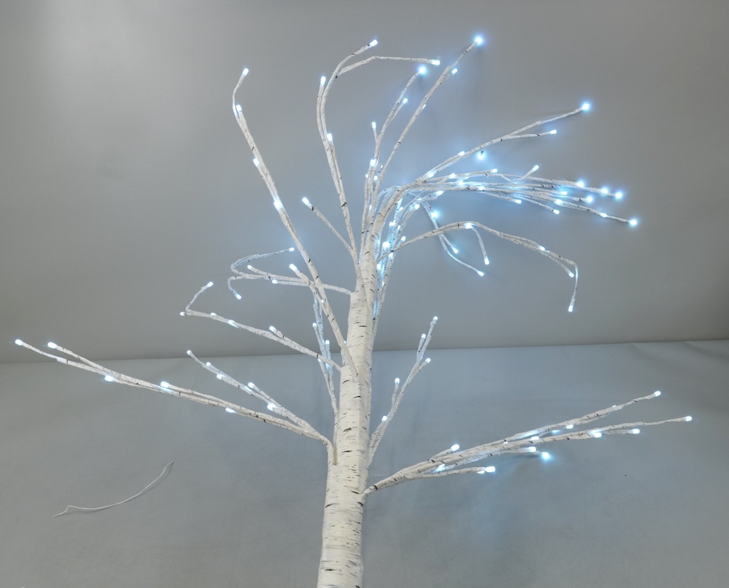 Artificial Birch Tree Lighted 6FT Colour Changing LED Lights Timer White