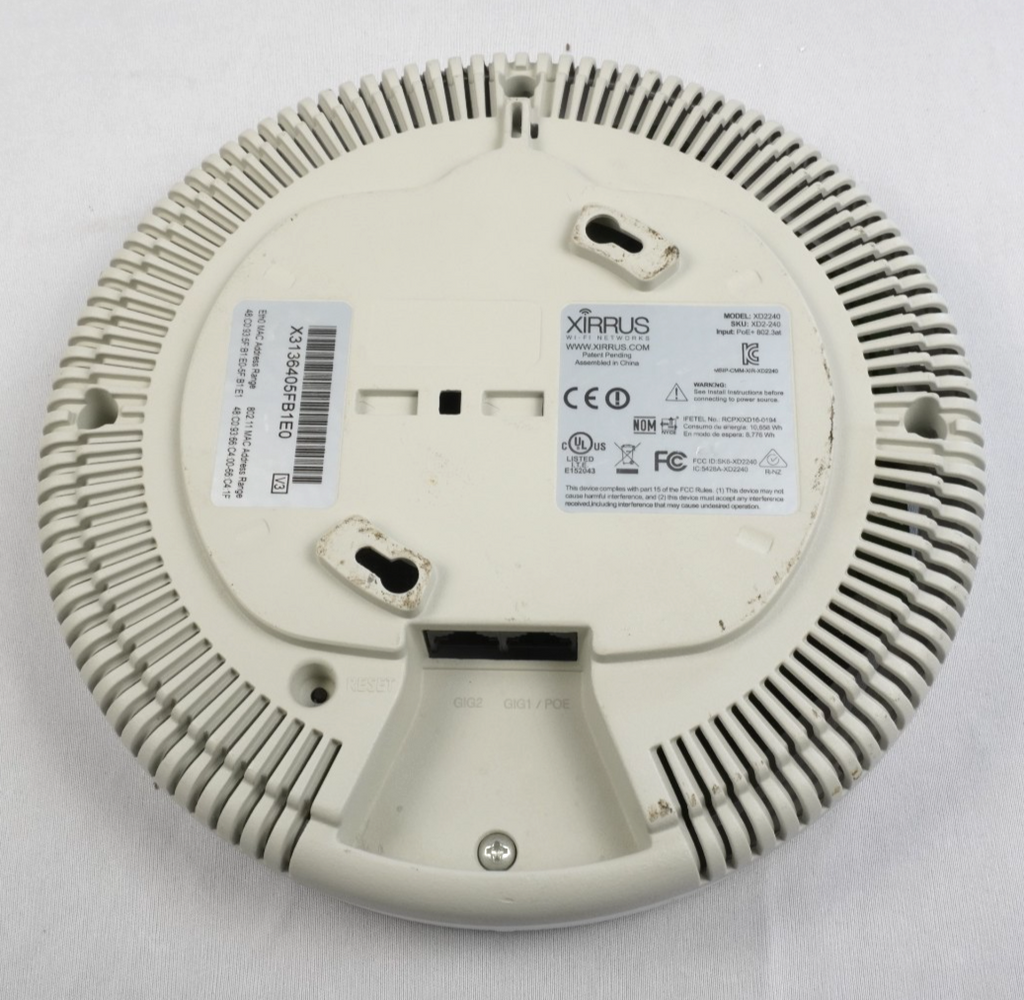 WiFi Access Point Extender High Density Dual Band XIRRUS XD2240 802.11ac XD2-240