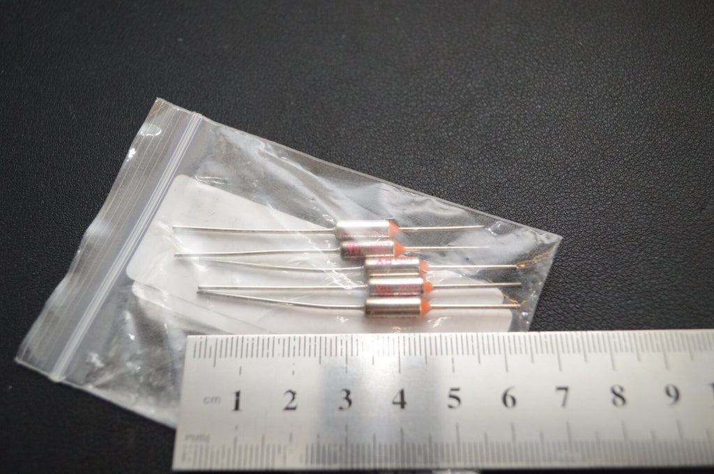 RY TF Thermal Fuse 130C Degree Cutoff AC 250V 10A Orange Silver Tone 5Pcs