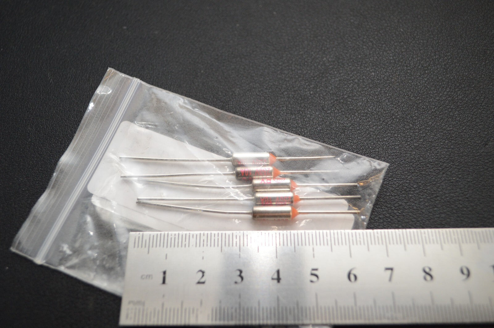 RY TF Thermal Fuse 130C Degree Cutoff AC 250V 10A Orange Silver Tone 5Pcs