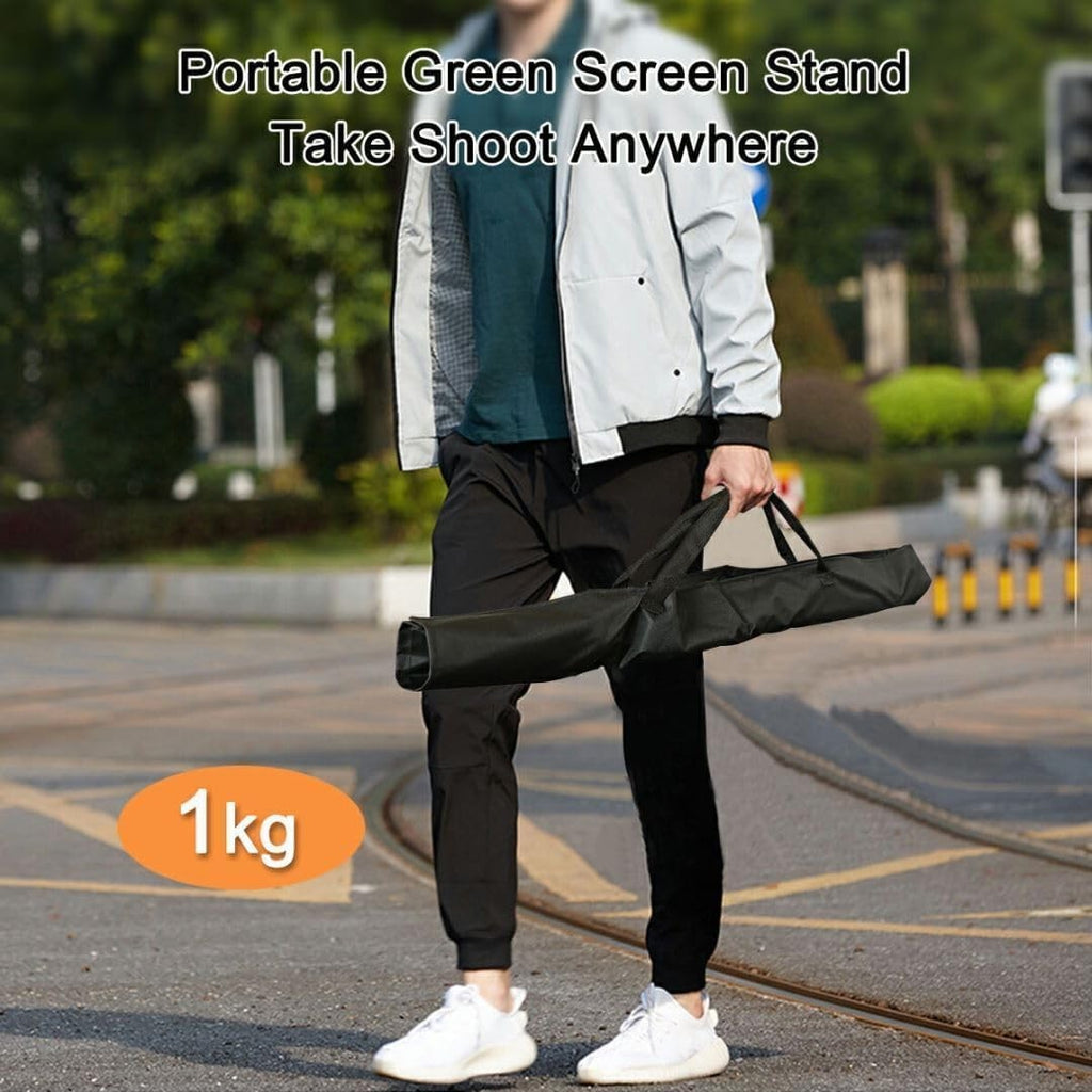 Green Screen Background Backdrop with Stand, 2x1.5M Greenscreen Background