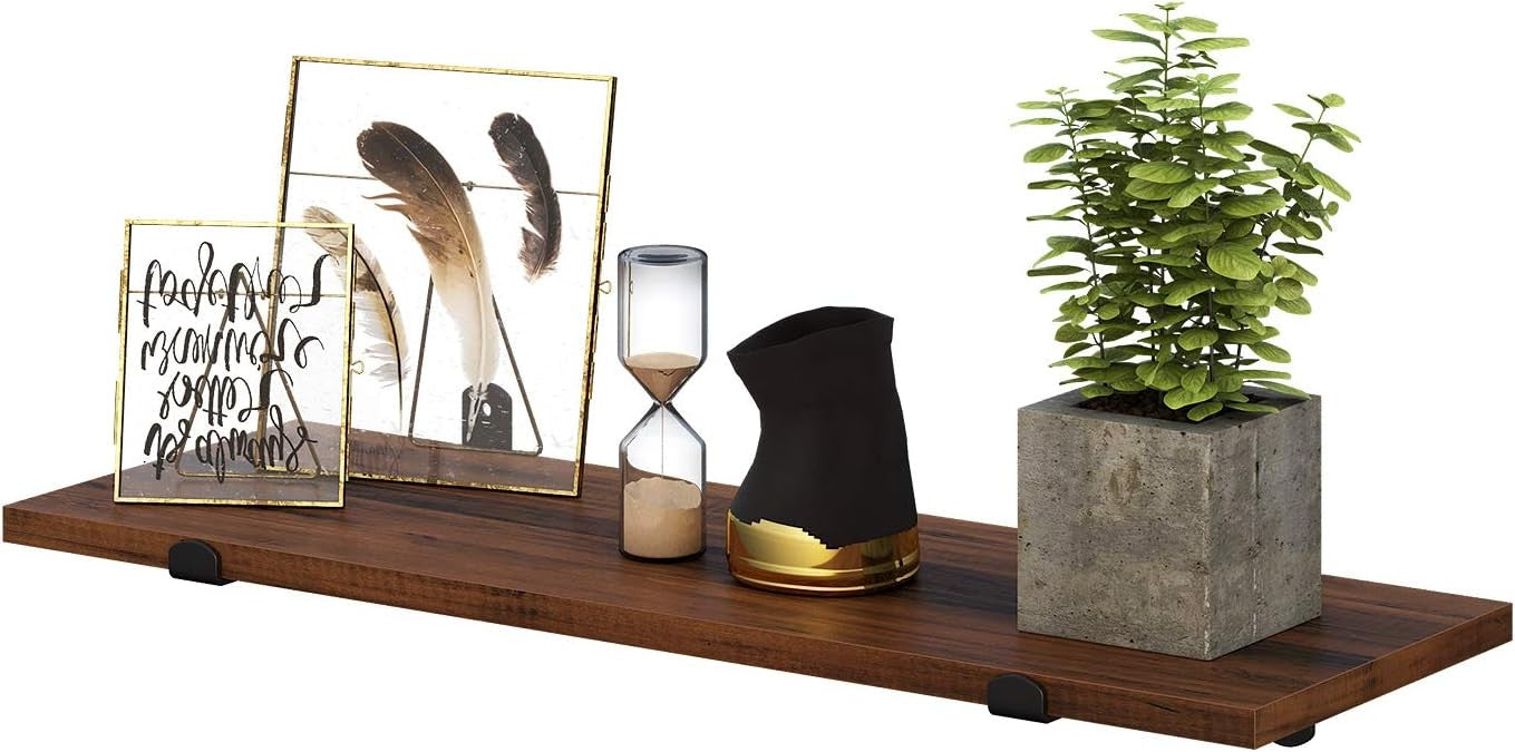 Floating Shelves set of 2 Decorative Retro Style Maximum Load 15 kg 60x20x7cm