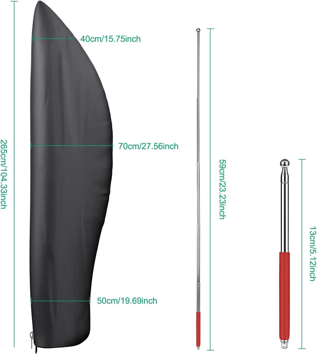 Parasol Cover Cantilever Parasol Cover (265x40x70x50cm) Garden Umbrella Cover