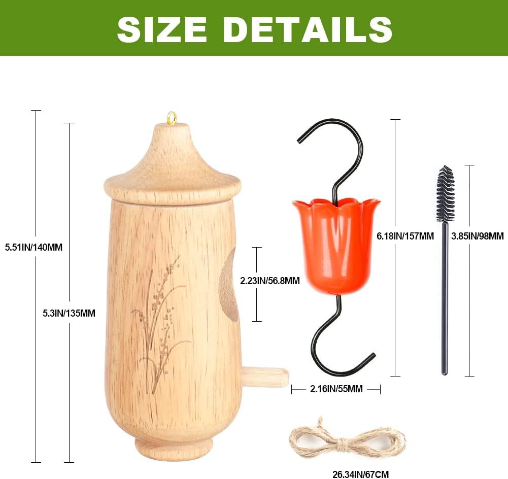 Hanging Hummingbird House Feeders f Outdoors Wooden Garden Ornament Bird Nesting