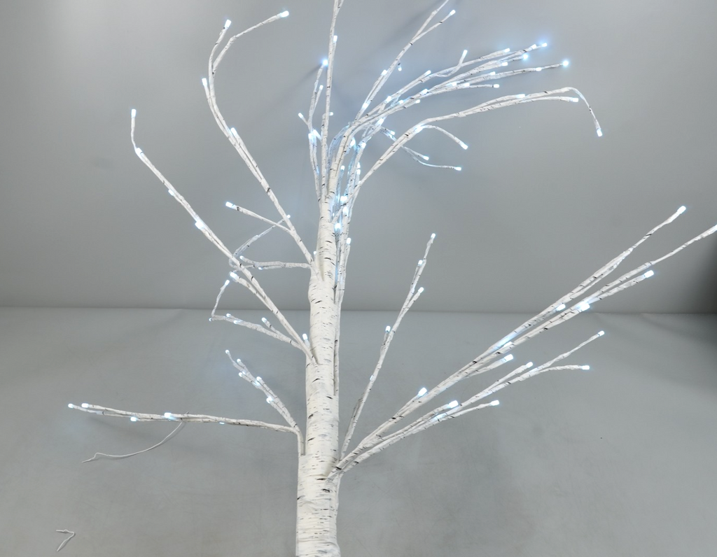 Artificial Birch Tree Lighted 6FT Colour Changing LED Lights Timer White