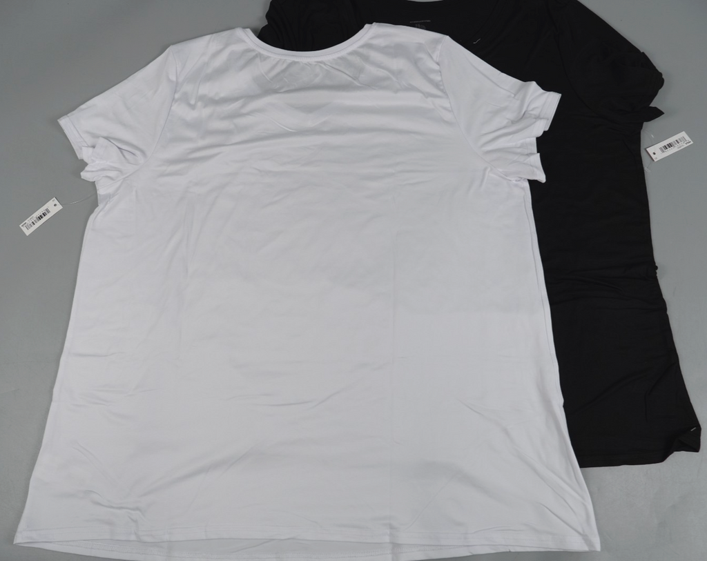 XXL Women's Shirt T-Shirt Tech Stretch Short-Sleeve V-Neck Multipacks Amazon Ess