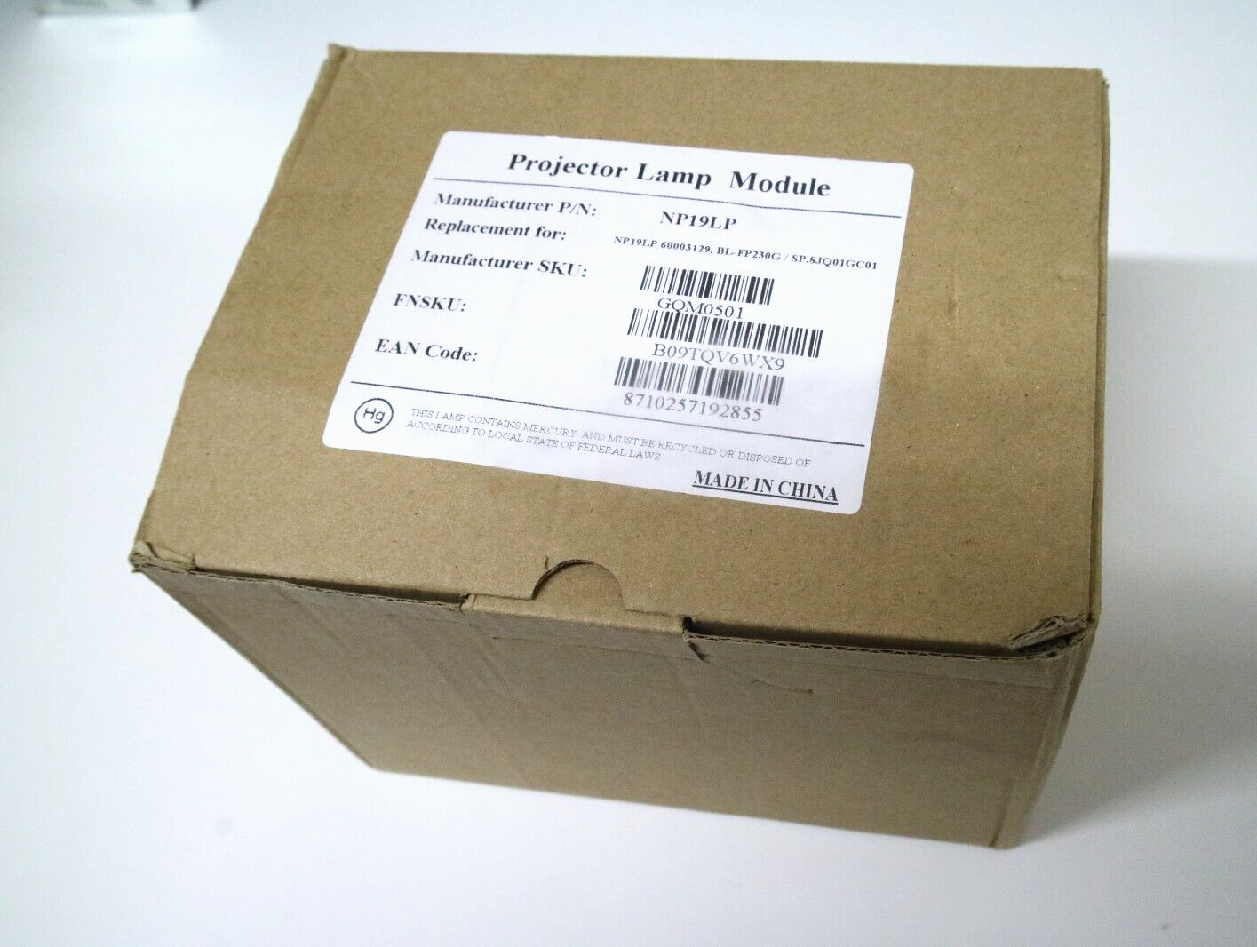 Projector Lamp Module for Dell NEC OPTOMA NP19LP BL-FP230G EX565UT SP.8JQ01GC01