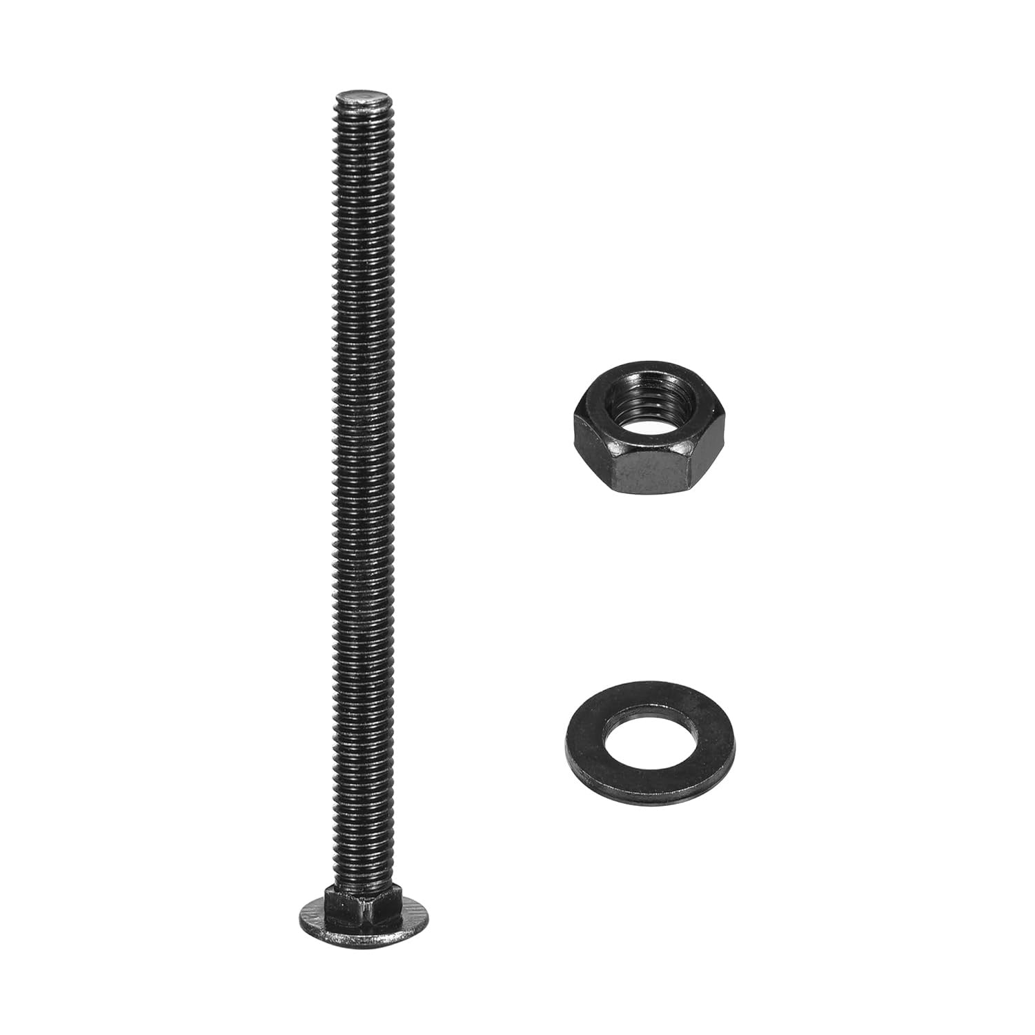 25x M6x80mm Carriage Bolts Square Neck 304 Stainless Steel with Nuts & Washers