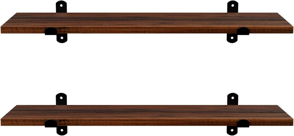 Floating Shelves set of 2 Decorative Retro Style Maximum Load 15 kg 60x20x7cm