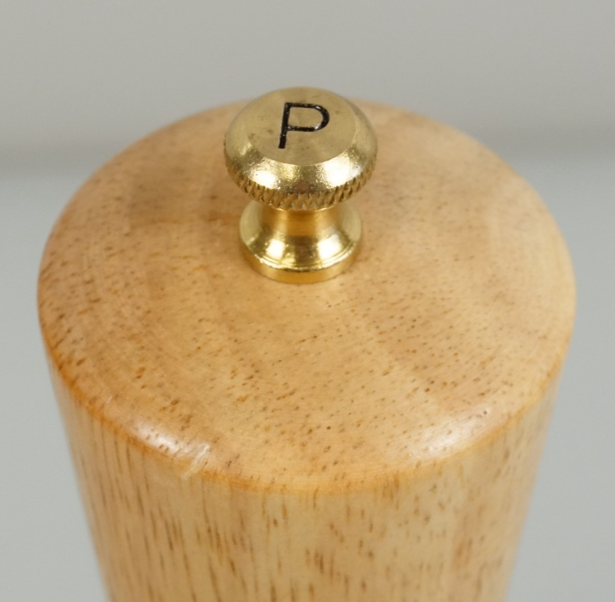 Large Wooden Pepper Mill 32cm Modern with Adjustable Stainless Steel Grinder