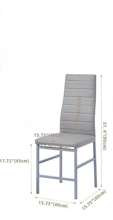 Dinning chairs set of 4 grey Rozhome compact space saving