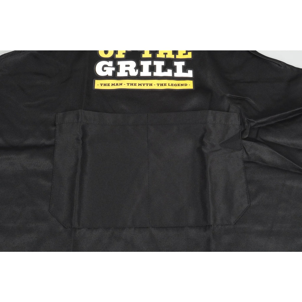 Cooking Chef Apron BBQ King of The Grill Protection Black with Pockets 36x25in