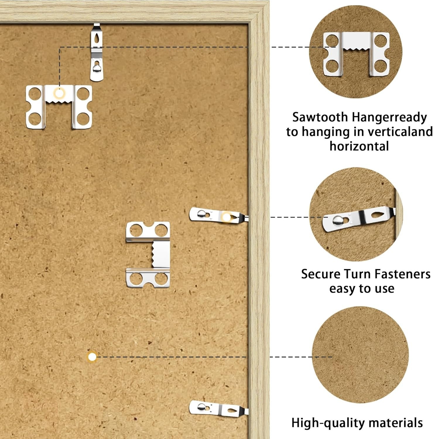 A2 50x70cm Photo Picture Frame 4pack Oak Photos Posters Adverts Plexiglass