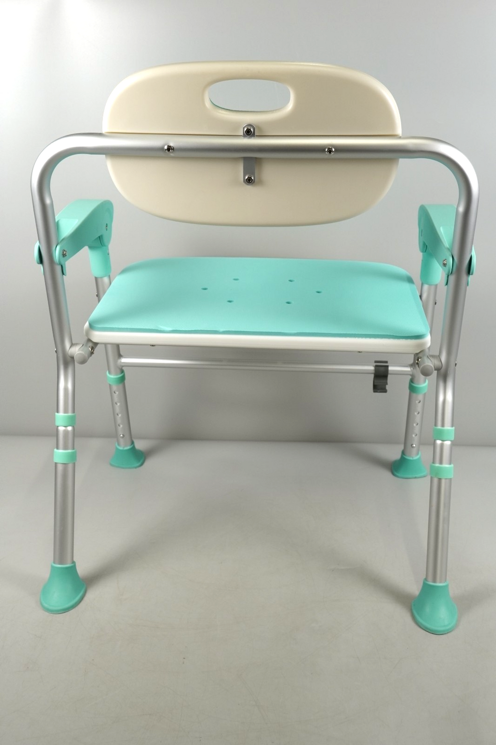 Folding Shower Chair 5-Level Adjustable, Non-Slip Feet, Lightweight & Durable