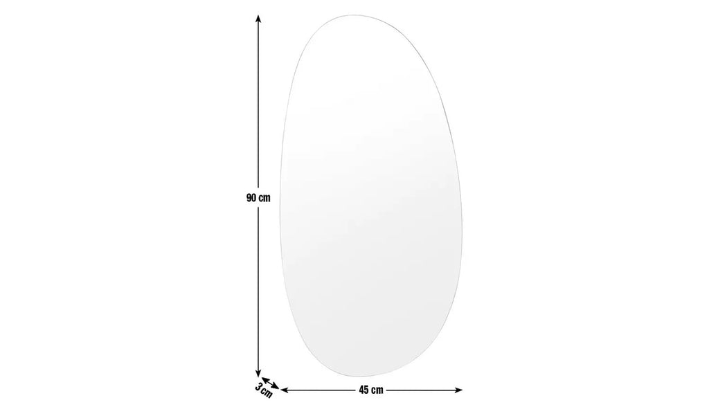 Yumemi Asymmetric Wall Mirror - 90 x 45cm by Felix Conran Habitat 60 Mirror