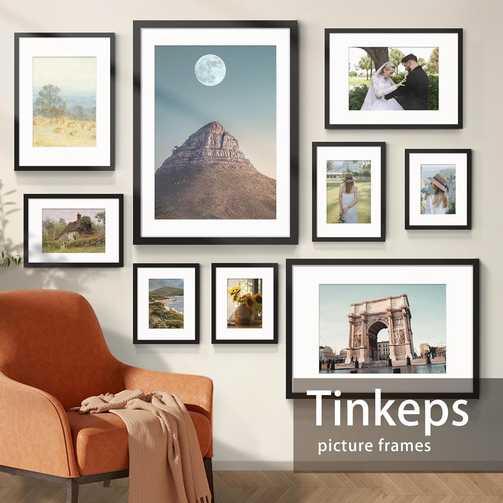 Black Photo Picture Frame 4pack 50x70cm for A2 Photos Posters Adverts Plexiglass