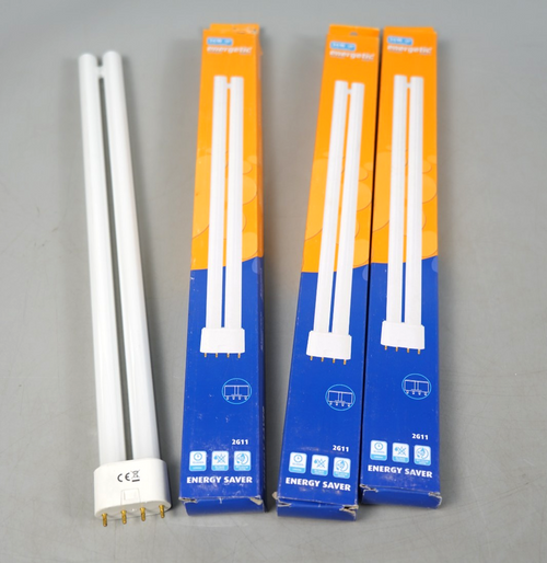 3pcs Energetic Energy Saver Bulb 2G11 36w 4 Pin 2700lm 220-240v Cool White 3x