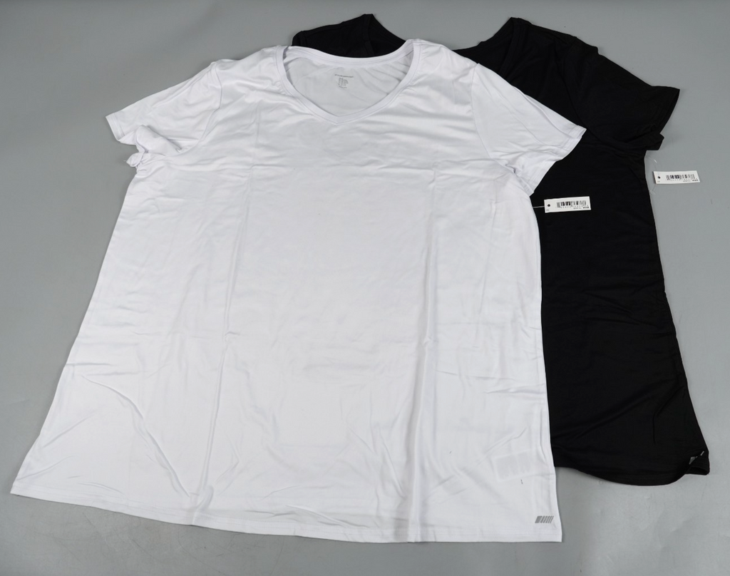 XXL Women's Shirt T-Shirt Tech Stretch Short-Sleeve V-Neck Multipacks Amazon Ess