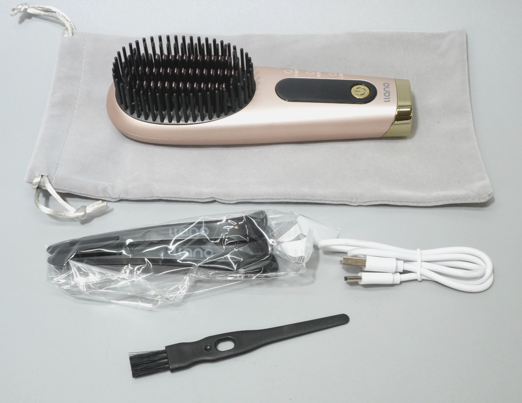 Portable Cordless Hair Straightener Rechargeable Negative Ion Hot Comb Purple
