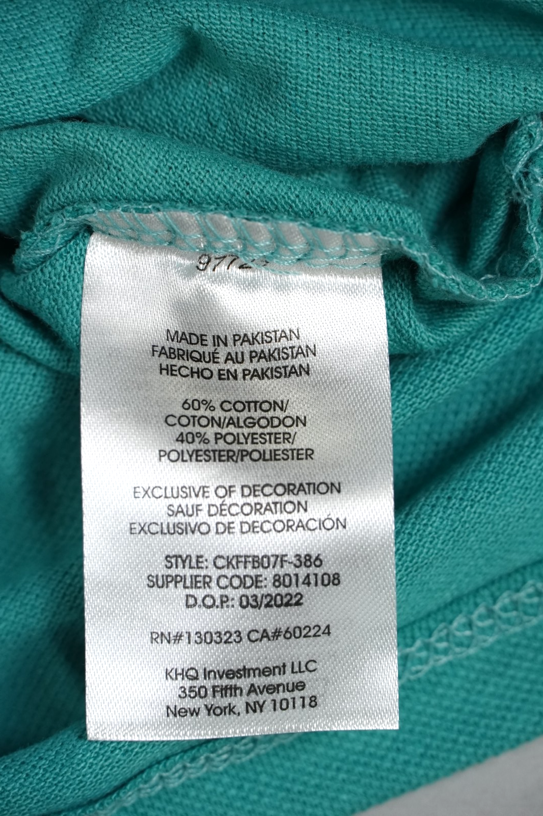 Calvin Klein Kids Polo T-Shirt Turquoise Size: Kids XL (18-20yo) Short Sleeve