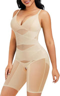 Women Shapewear Bodysuit Shaper V Neck Butt Lifter Full Body Tummy Control MEDIU